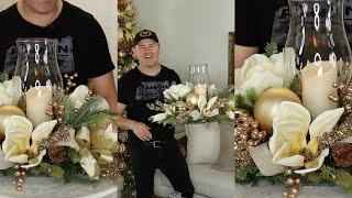 How To Make A Gorgeous GLAM Christmas Centerpiece DIY / Ramon At Home