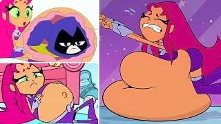 WAIT STARFIRE!! THEY'RE NOT FOOD!!!  ( Teen Titans Giants Buffet )