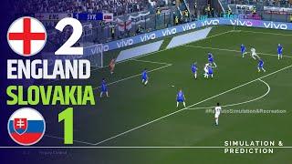  England  2-1 Slovakia EURO 2024 Match Highligths Videogame Simulation & Recreation