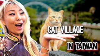 VISITING A CAT VILLAGE in Taiwan!! Huitong Cat Village #RainaisCrazy