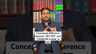 Conceptual difference between “Set off”and “Counter Claim” in CPC | Order-8 | Pawan Reley