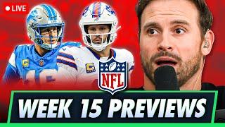 Bills & Lions Battle, Eagles vs Steelers & NFL Playoff Outlook | NFL WK 15 Previews