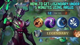 HOW TO GET LEGENDARY UNDER 5 MINUTES USING ARGUS BUFF 2024 - ARGUS BEST BUILD 2024 - ARGUS BUFF 2024