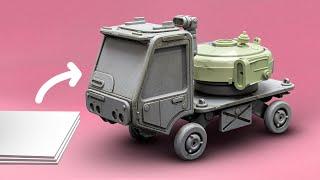 Styrene Build Challenge! - Sci-fi Cargo Kei-truck