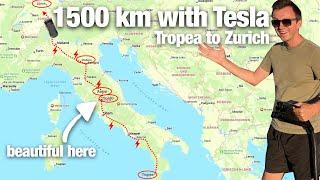 Tesla 1500 km road trip from southern Italy to Zurich in Switzerland | Episode 12