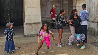 POLICE BAN YOUTUBER THEN RUDE FAMILY DISRESPECT The King's Guard at Horse Guards!