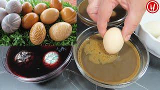 How to dye Easter eggs - Coffee and red wine