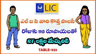 lic newly launched jeevan lakshya 933 plan detail in telugu by palleturi kurradu