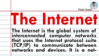 What is the Internet ? meaning of Internet