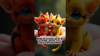 How to create viral AI baby animal videos #aianimation #aishorts #aivideogenerator