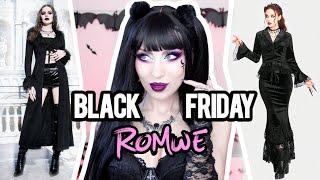  BLACK FRIDAY CYBER MONDAY ROMWE HAUL | Trying On Vampire Romantic Goth Outfits  | Vesmedinia