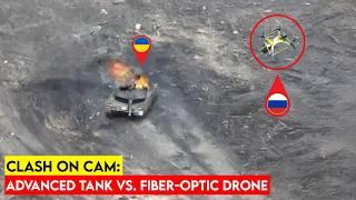 Watch! Russian Fiber-Optic Drone Destroys Leopard 2A6 Tank in Kursk!