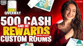 PUBG MOBILE LIVE CUSTOM ROOM WIN Rs.500 CASH REWARDS CUSTOM ROOMS | NIMRA PLAYZ #pubgmobile