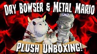 Dry Bowser and Metal Mario Plush Unboxing!