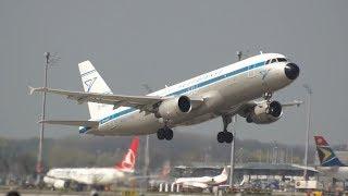 Condor Airbus A320-212 Retro Livery D-AICA departure at Munich Airport Abflug Flughafen München