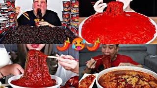 SPICIEST NOODLES In The Planet Eat By MUKBANGERS!️