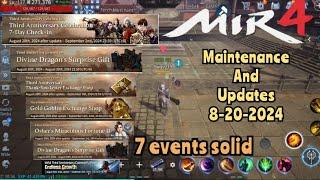 MIR4 - MAINTENANCE AND UPDATES 8-19-2024