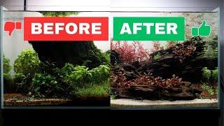 THIS WAS "ALMOST" A HUGE MISTAKE! Rescaping my 9 Gallon AQUASCAPE IN 4K