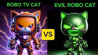 kitty cat ROBO TV CAT VS EVIL ROBOCAT