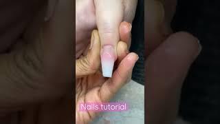 PERFECT Pink + White Ombré nails tutorial Acrylic Nails for Beginners | Nail Tech