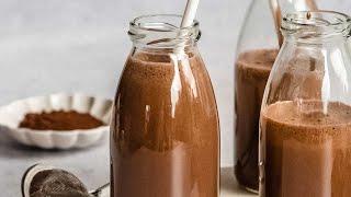 Healthy Chocolate Milk with Cocoa Powder