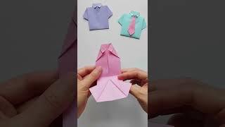 Father's Day is coming, I will teach you how to fold a shirt for Dad #viral #craft #art #papercraft