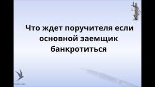 Что ждет поручителя если основной заемщик банкротиться