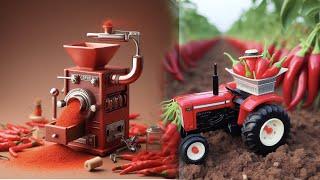 Diy Mini Tractor Creative | Red Chili Powder diy Machine Awesome process