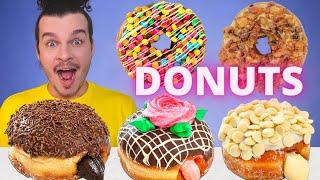 PROVAMOS DONUTS RECHEADOS / BRIGADEIRO, AMERICANO, MORANGO, BACON - Vale a pena?