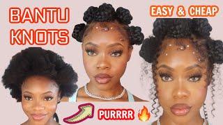 HOW TO : BANTU KNOTS | CHEAP | GORG | KANEKALON HAIR