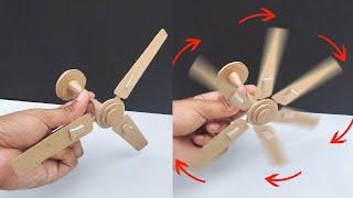 How to make DIY ceiling fan | Cardboard ceiling fan | Cardboard craft