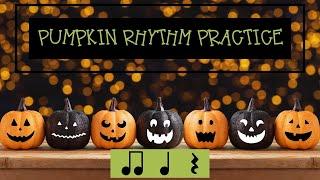 Pumpkin Rhythms - Quarter Note, Eighth Notes, Quarter Rest