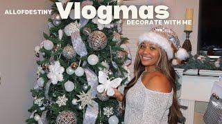 VLOGMAS DAY 1: New Christmas Decor Theme  | Festive Decorate With Me