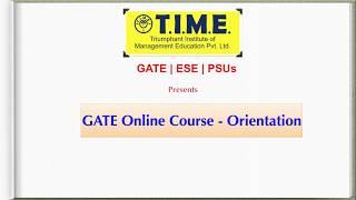 GATE Online Course Orientation