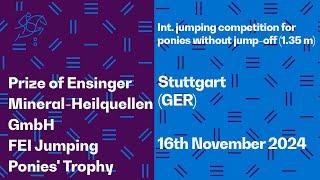  LIVE | Prize of Ensinger Mineral-Heilquellen GmbH - FEI Jumping Ponies' Trophy