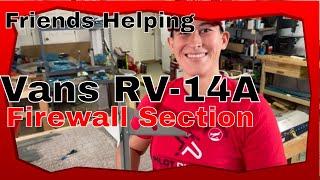 Vans Aircraft RV-14A: Firewall - Our Friend Joins to Help Build