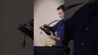 How to saber a champagne bottle  #restaurant #server #winemaker #waiter #champagne #saber