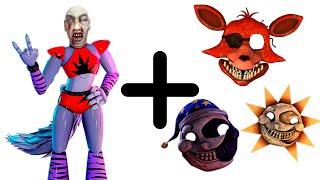 Roxy + 3 Fnaf Masks = ??? | FNAF ANIMATION PART 69