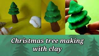 Christmas tree with clay/how to make Christmas tree using clay/clay craft