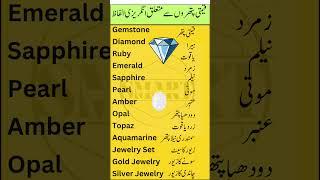 Learn Jewelry and Gemstone Vocabulary in English with Urdu Meanings | Smart Study Zone