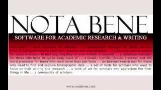 What is Nota Bene? Software for academic research and writing