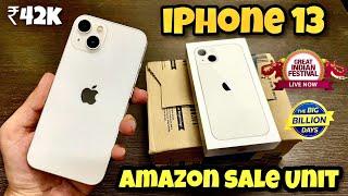 Amazon sale unit iPhone 13 Unboxing at ₹42k iPhone 13 Amazon great Indian festival sale & BBD sale