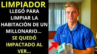 EL LIMPIADOR LLEGÓ PARA LIMPIAR LA HABITACIÓN DE UN MILLONARIO... SE QUEDÓ IMPACTADO AL VER...