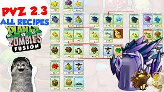 All PVZ Fusion v2.3 recipes coolest and strongest combinations Plants Versus Zombies Fusion