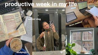 PRODUCTIVE STUDY VLOG️ the busiest week in my life at college, avoiding burnout