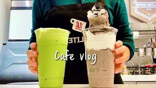 (Eng)Frappe with whipped cream hat/ cafe vlog / asmr