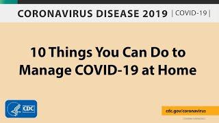ASL - 10 Things You Can Do to Manage COVID-19 at Home