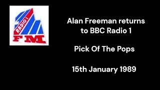 BBC Radio 1 - Alan Freeman returns to Pick Of The Pops - Sunday January 15th 1989