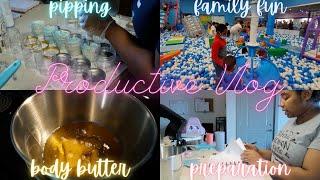 Productive Entrepreneur Vlog | FAMILY FUN, BODY BUTTERS, BUSINESS INVENTORY, KEEPING ORGANIZED