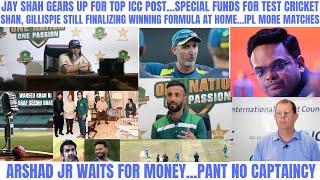 JAY SHAH GEARS UP FOR TOP ICC POST…SPECIAL FUNDS FOR TEST CRICKET..SHAN GILLISPIE SEARCH WIN FORMULA